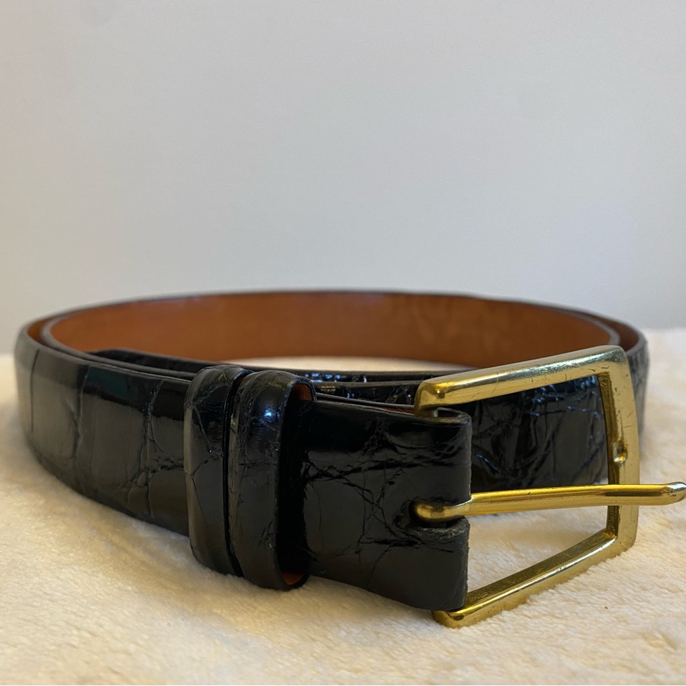 Black Trafalgar Genuine American Alligator 1195001 Belt